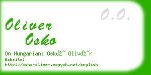 oliver osko business card